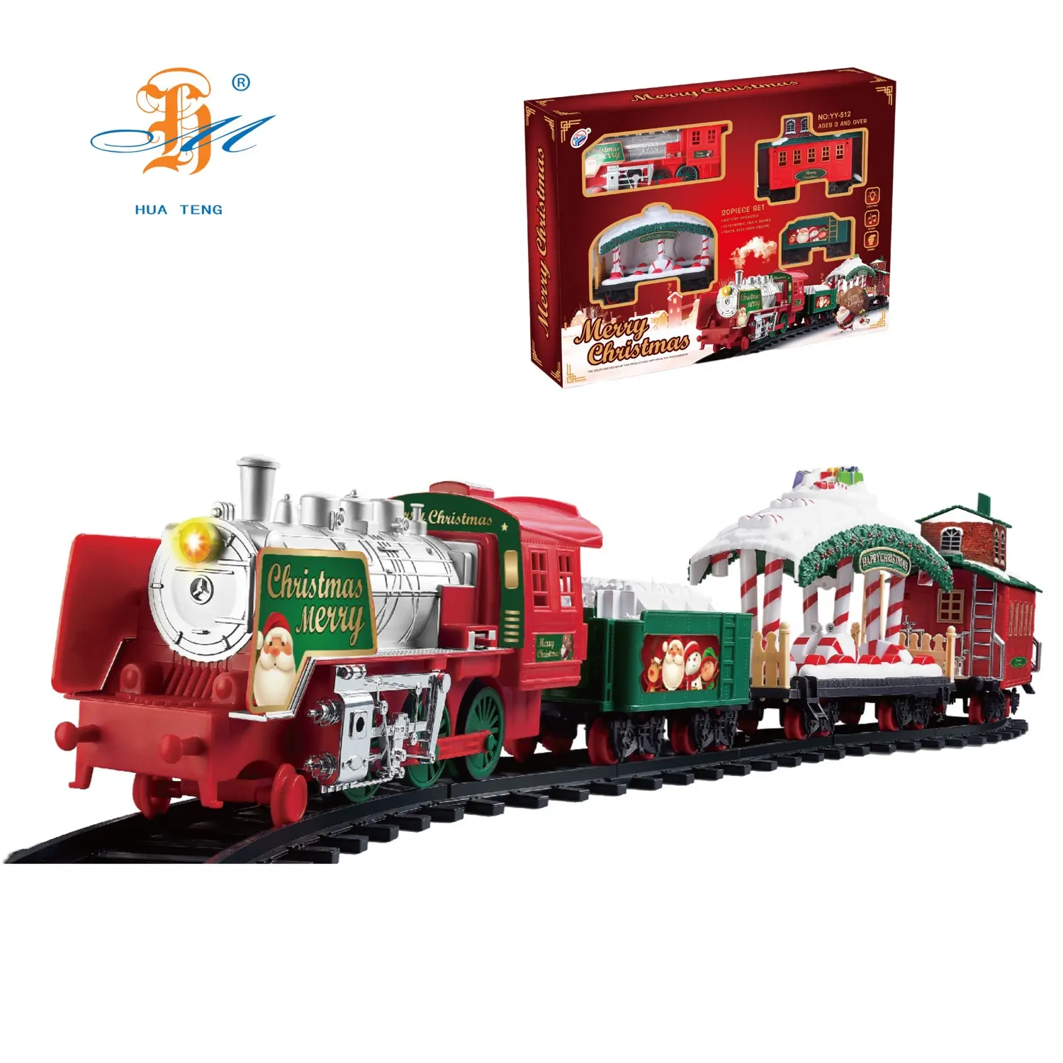 क्रिसमस खिलौने प्रकाश और संगीत के साथ धुआं ट्रैक <span class=keywords><strong>ट्रेन</strong></span> <span class=keywords><strong>खिलौना</strong></span> कार बच्चों बिजली