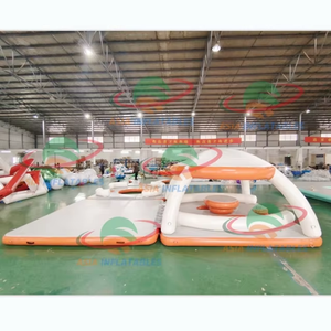 Plataforma Flotante Inflable Personalizada, Isla Flotante Inflable, Cabaña Acuática Inflable con Tienda de Campaña - Product Image 4