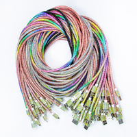 2024 nuevo Cable USB brillante colorido tipo C Micro Personalizado 1m 2M Cable DE DATOS DE cargador rápido trenzado de diamante brillante para iPhone