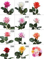 Rose artificielle à tige unique en tissu, fausse fleur de rose pour la décoration de mariage et de la maison