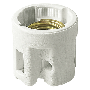 Douille E27 en porcelaine blanche 50 mm pour fixation d'ampoule - Product Image 1