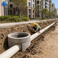 Tuyau de drainage perforé en PVC double paroi ondulé pour la collecte des eaux souterraines