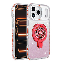 Étui de luxe scintillant à aimant puissant avec support rotatif pour iPhone 17 Pro