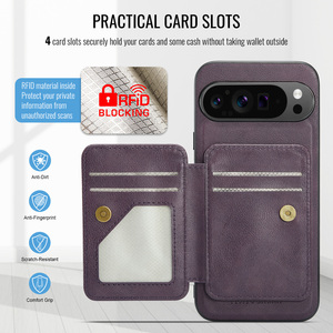 Para <span class=keywords><strong>Google</strong></span> <span class=keywords><strong>Pixel</strong></span> 10 Pro XL Wallet Case <span class=keywords><strong>2</strong></span> en 1 <span class=keywords><strong>Funda</strong></span> de cuero desmontable Wallet Case <span class=keywords><strong>Funda</strong></span> protectora con soporte Tarjetero - Product Image 2