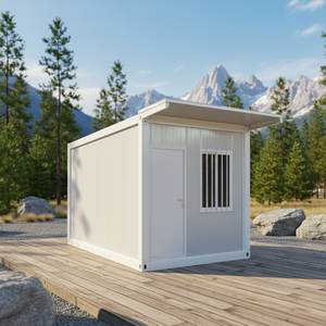 Petite maison préfabriquée mobile pliable à deux chambres, panneau sandwich en acier, design moderne durable pour hôtel/villa - Product Image 1