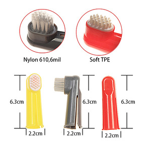 Nylon TPE Bristles PP Finger <b>Brushes</b> For <b>Pets</b> Soft Clean Manual Grooming Tools Various Colors - Product Image 4