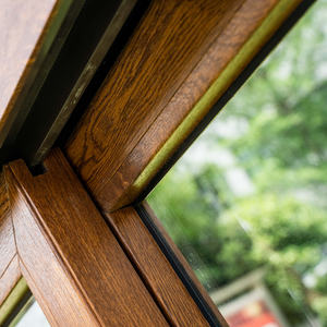 Fenêtres en plastique UPVC à <span class=keywords><strong>double</strong></span> battant coulissant fournisseur Grain de bois renforcé d'acier et couleur blanche directement - Product Image 3