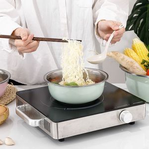 Bac à légumes en acier inoxydable extra large, rond, robuste, bol de cuisine pour aliments, passe au lave-vaisselle - Product Image 2