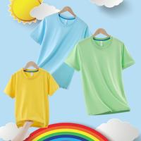 Kinder T-shirt 100% katoen 200 gram, korte mouwen, custom cartoon print, jongens/meisjes, sneldrogend, ademend