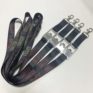 Kofei Custom Charme Polyester Materiaal Digitaal Bedrukt Lanyard Warmteoverdracht Lanyard Met Flesopener