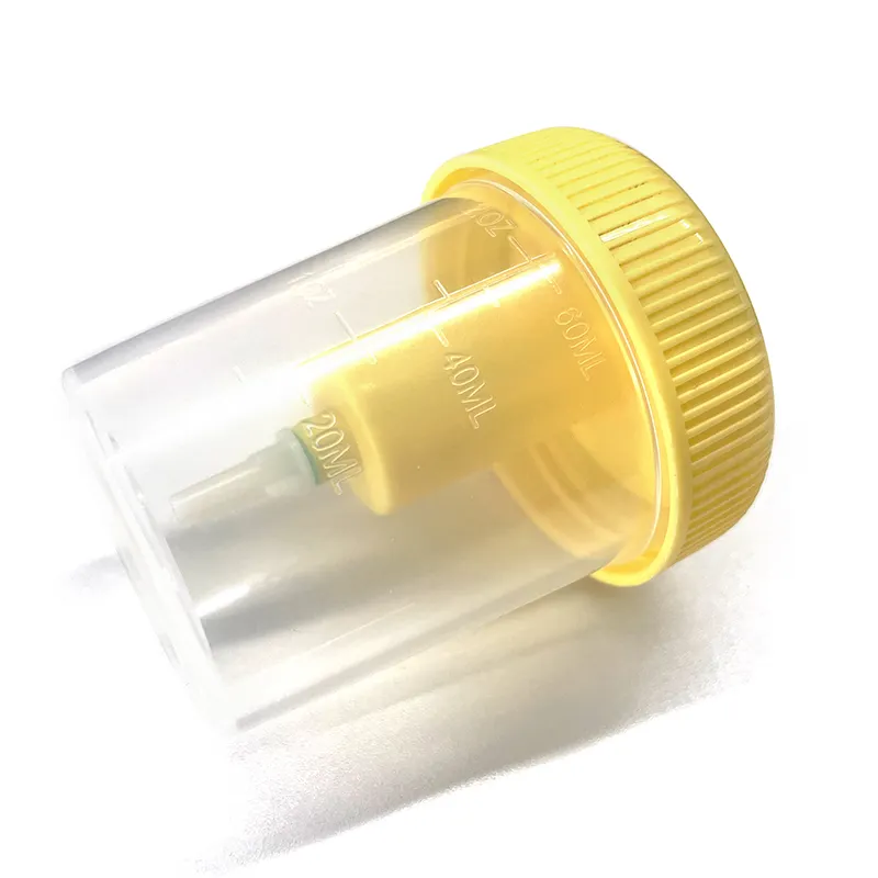 100ml 120ml Disposable Male Female Plastic Hospital Sterile Urine Specimen Test Container with Needle