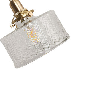 Lustre en verre sculpté en laiton rétro japonais, style simple pour les séjours à domicile, les chambres, les couloirs, les balcons, les bars - Product Image 3