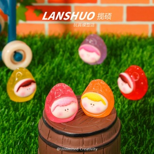 Muñeco en miniatura Lanshuo 3D que brilla en la oscuridad, juguete de resina para niños, decoración de dibujos animados - Product Image 3