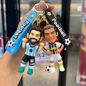 CartoonCristiano Ronaldo Football <b>Star</b> PVC Keychain Plastic Pendant for Book Bag Couple Car <b>Keys</b> Hanging Gifts - Product Image 2