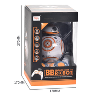 Robot RC con Control Remoto 2.4G, Figura de Acción con Sonido, Robot Droid BB8 Inteligente Mejorado, Modelo BB-8, Juguetes para Niños