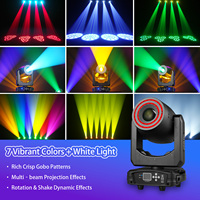 Projecteur de scène LED mobile 250W BSW 3-en-1 LED 14 Gobos Prisme 3D Contrôle DMX 512 Effet Lumière Scène Disco DJ Fête Bar