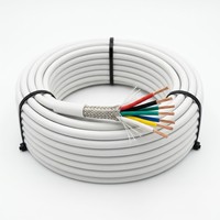 Câble électrique de commande flexible RVVP 6 conducteurs 300/300V, isolé en cuivre, blindé en PVC, gaine tressée -10~70°C