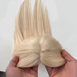 ท็อปเปอร์ผมแท้ ยี่ห้อ YuanZhen รุ่น Mono base สีทอง  ทำจากผมมนุษย์รัสเซียบริสุทธิ์ 100% สำหรับผู้หญิง ขนาด 6*7 นิ้ว ฐานแบบโมโน - Product Image 3