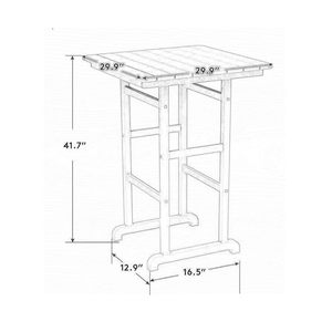 Personalización Ecológico Balcón Ocio HDPE Adirondack Impermeable Patio Bar Mesas - Product Image 6