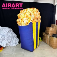 Style de simulation décoration publicitaire pop-corn gonflable, ballon modèle de pop-corn gonflable à vendre