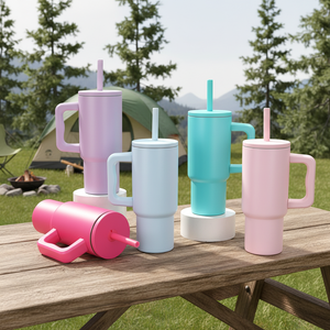 Taza de Viaje para Exteriores, Precio de Fábrica, 40 oz, Acero Inoxidable, Termo para Auto con Asa - Product Image 1