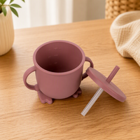 Gobelet d'apprentissage pour tout-petits personnalisé, bec souple anti-fuite, sans BPA, en silicone, pour bébés et enfants