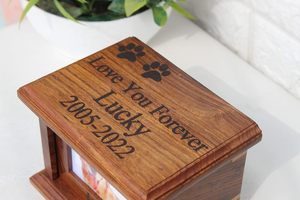 Urnas para mascotas para perros y gatos, urnas de recuerdo para cenizas de animales pequeños, recuerdos para perros y ataúdes funerarios, urnas de cremación para mascotas de madera - Product Image 5
