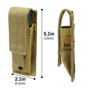 Bolsa Táctica Multiusos MOLLE para Munición, Porta Cargadores de <span class=keywords><strong>9mm</strong></span> y Spray de Pimienta, Bolsa de Almacenamiento para Linterna/Batería - Product Image 3