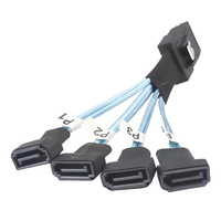 Câble de connexion de transfert de données haute vitesse Mini SAS SFF-8087 vers 4 SATA pour serveur, vente en gros d'usine, nouveau