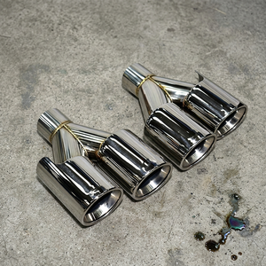 Embout d'échappement double haute performance en acier inoxydable pour système d'échappement universel de voiture, amélioration avec un look sportif et une construction durable - Product Image 6