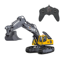 Lehoo Toys Kaliwo 13550 1/18 10CH Excavatrice RC Expert en Alliage Rechargeable Rotative 2.4G Télécommandée par Application