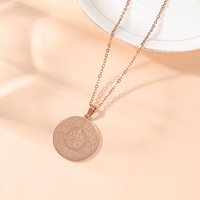 Pendentif Calligraphie Sura Al-Fatiha Allah Musulman Arabe Islamique en Acier Inoxydable, Colliers Bijoux de Mode, Vente en Gros Aïd