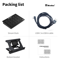 Factory Direct 15-Key LCD Macro Pad-Modelo 293 | Software personalizado | Admite OBS, Premiere, Photoshop | MacOS/Windows