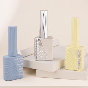 时尚奢华空指甲油瓶制造商销售高品质玻璃凝胶瓶，带刷子和盖子 - Product Image 1