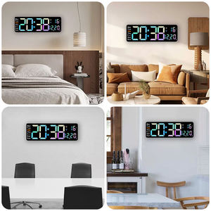 <span class=keywords><strong>Horloge</strong></span> <span class=keywords><strong>murale</strong></span> numérique intelligente LED géante avec affichage de la température, veilleuse électronique, grand écran, alarme puissante, pour décoration intérieure et extérieure - Product Image 5