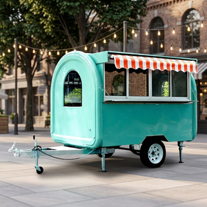 Camion de restauration mobile pour hot-dogs et glaces, construction en acier inoxydable, brûleur intégré, cuisinière, montage facile, à vendre - Product Image 2