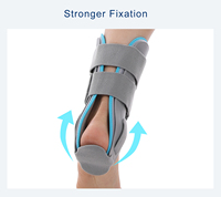 Ajuster l'entorse de l'articulation de la cheville Support d'attelle de nuit Orthèse fixe Fracture médicale du pied Orthopédique avec Velcro