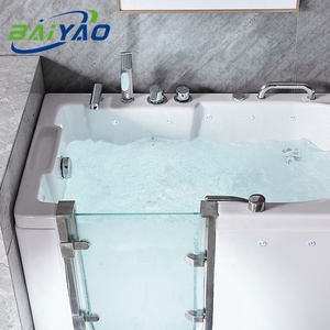 <span class=keywords><strong>Baignoire</strong></span> de Luxe Monoplace avec Douche Intégrée, Jacuzzi en Acrylique, Massage, Écologique, Facile à Installer pour Personnes Âgées et Bébés (Utilisation Spa) - Product Image 4