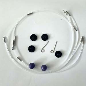 Juego de anillos de aguja de tejer redondos de aluminio de bambú carbonizado intercambiable - Product Image 4