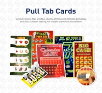 Boletos de Lotería Personalizados con Tirador, Tarjetas de Apertura con 5 Ventanas, Diseño Desprendible, Boleto de Lotería para Juegos de Azar