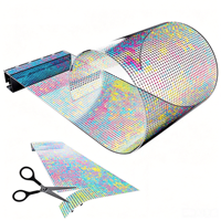 Autocollant d'affichage LED transparent cristallin, film LED flexible auto-adhésif pour cloisons en verre dynamiques des centres commerciaux
