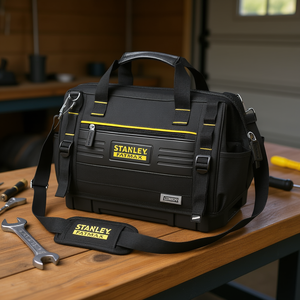Bolsa de herramientas Stanley Fatmax 18 pulgadas Pro Stack Fabric con correa para el hombro y múltiples bolsillos para un almacenamiento organizado - Product Image 3