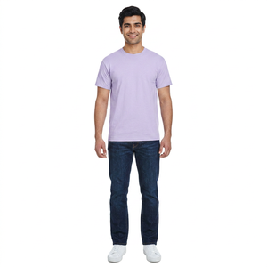 High Quality 100% Cotton Round <b>Collar</b> <b>T</b>-<b>Shirt</b> Short Sleeve Work Clothes Blank Tshirt Oem Logo Advertising <b>T</b>-<b>shirt</b> for men - Product Image 1