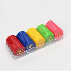 Fichas de Póker de Plástico PS Redondas y Coloridas Personalizadas con Bandeja, Accesorios de Juego para Entretenimiento de Casino - Product Image 3