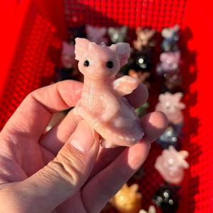 Talla de Cristal de <span class=keywords><strong>Cuarzo</strong></span> <span class=keywords><strong>Rosa</strong></span>, Exquisita Escultura de Dragón Tallada a Mano, Decoración de Feng Shui, Venta al por Mayor para Regalos y Decoración del Hogar - Product Image 5