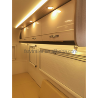 Caravane mini-camping-car pour 2 personnes fabriquée en usine avec salle de bain, double essieux, facile à déplacer pour une utilisation en extérieur et hors route