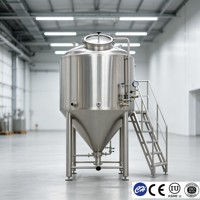 Fermenteur conique en acier inoxydable 316 pour la brasserie, avec moteur et pompe, chemise de chauffage, certifié CE ASME, capacité 300-1000L