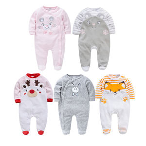 Barboteuse de haute qualité pour bébé fille, col uni, vêtements chauds d'hiver en velours - Product Image 1