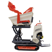 Mini-Raupentransporter mit Gummiketten, 750kg Selbstladender Mini-Dumper, Kompakter Muldenkipper