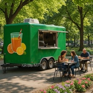 Carrito de Comida Multifuncional de Acero Inoxidable Color Naranja 2025 para Venta de Café, Helados y Pizza - Product Image 4